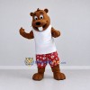 Custom Brown White and Red Beaver Mascot Costume Adult Full Body Suit for Summer Events