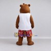 Custom Brown White and Red Beaver Mascot Costume Adult Full Body Suit for Summer Events