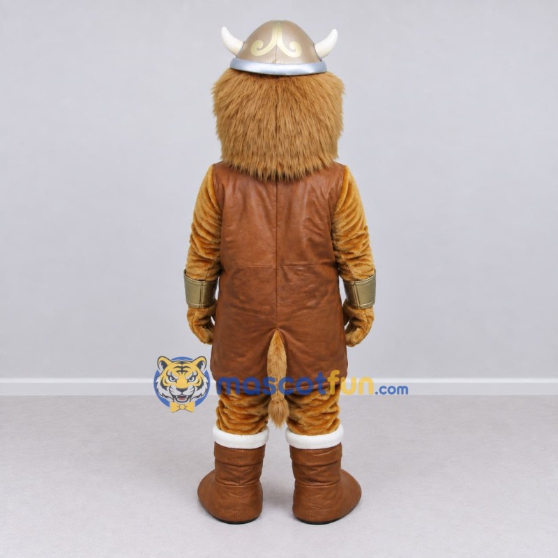 Custom Brown and Gold Viking Lion Mascot Costume Adult Full Body Suit for Themed Events Custom Brown and Gold Viking Lion Mascot Costume Adult Full Body Suit for Themed Events