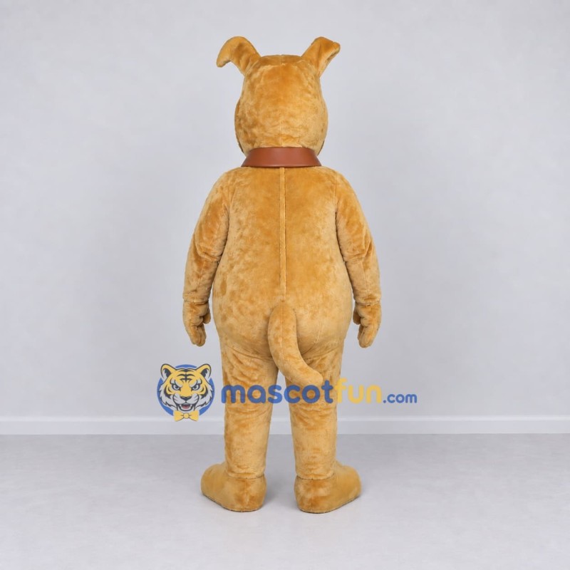 Custom Golden Tan Rescue Dog Mascot Costume Adult Full Body Suit for Safety Events Custom Golden Tan Rescue Dog Mascot Costume Adult Full Body Suit for Safety Events