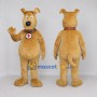 Custom Golden Tan Rescue Dog Mascot Costume Adult Full Body Suit for Safety Events