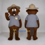 Custom Brown and Gray Ranger Beaver Mascot Costume Adult Full Body Suit for Nature Events
