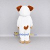 Custom White and Brown Dog Mascot Costume Adult Full Body Suit for Pet Events Custom White and Brown Dog Mascot Costume Adult Full Body Suit for Pet Events