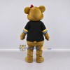 Custom Golden Tan Black and Red Bear Mascot Costume Adult Full Body Suit for School Events Custom Golden Tan Black and Red Bear Mascot Costume Adult Full Body Suit for School Events