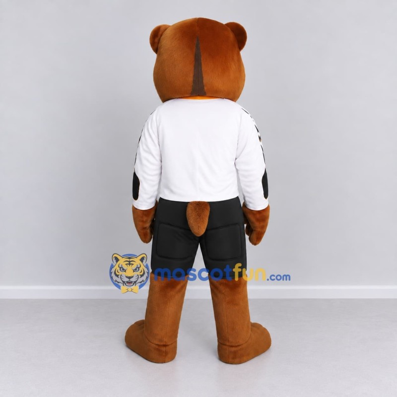 Custom Brown White and Black Bulldog Mascot Costume Adult Full Body Suit for Sports Events