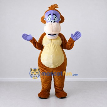 Custom Orange Brown and Purple Monkey Mascot Costume Adult Full Body Suit for Jungle Events Custom Orange Brown and Purple Monkey Mascot Costume Adult Full Body Suit for Jungle Events