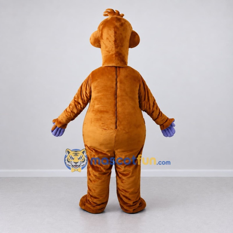 Custom Orange Brown and Purple Monkey Mascot Costume Adult Full Body Suit for Jungle Events Custom Orange Brown and Purple Monkey Mascot Costume Adult Full Body Suit for Jungle Events