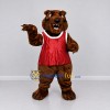 Custom Brown and Red Bear Mascot Costume Adult Full Body Suit for Sports Events Custom Brown and Red Bear Mascot Costume Adult Full Body Suit for Sports Events