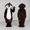 Custom Dark Brown and White Otter Mascot Costume Adult Full Body Suit for Aquatic Events