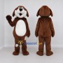 Custom Brown and White Dog Mascot Costume Adult Full Body Suit for Pet Events
