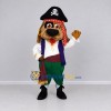 Custom Brown Purple and Green Pirate Dog Mascot Costume Adult Full Body Suit for Themed Events