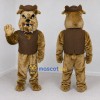 Custom Tan and Brown Cowboy Bulldog Mascot Costume Adult Full Body Suit for Western Events Custom Tan and Brown Cowboy Bulldog Mascot Costume Adult Full Body Suit for Western Events