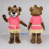 Custom Brown Pink and Cream Bear Mascot Costume Adult Full Body Suit for Children's Events Custom Brown Pink and Cream Bear Mascot Costume Adult Full Body Suit for Children's Events