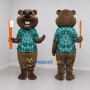 Custom Brown and Teal Rodent Mascot Costume Adult Full Body Suit for Dental Awareness Events