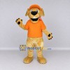 Custom Golden Tan and Orange Dog Mascot Costume Adult Full Body Suit for School Events Custom Golden Tan and Orange Dog Mascot Costume Adult Full Body Suit for School Events