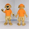 Custom Golden Tan and Orange Dog Mascot Costume Adult Full Body Suit for School Events Custom Golden Tan and Orange Dog Mascot Costume Adult Full Body Suit for School Events