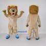 Custom Tan and Golden Brown Lion Mascot Costume Adult Full Body Suit for Children's Events