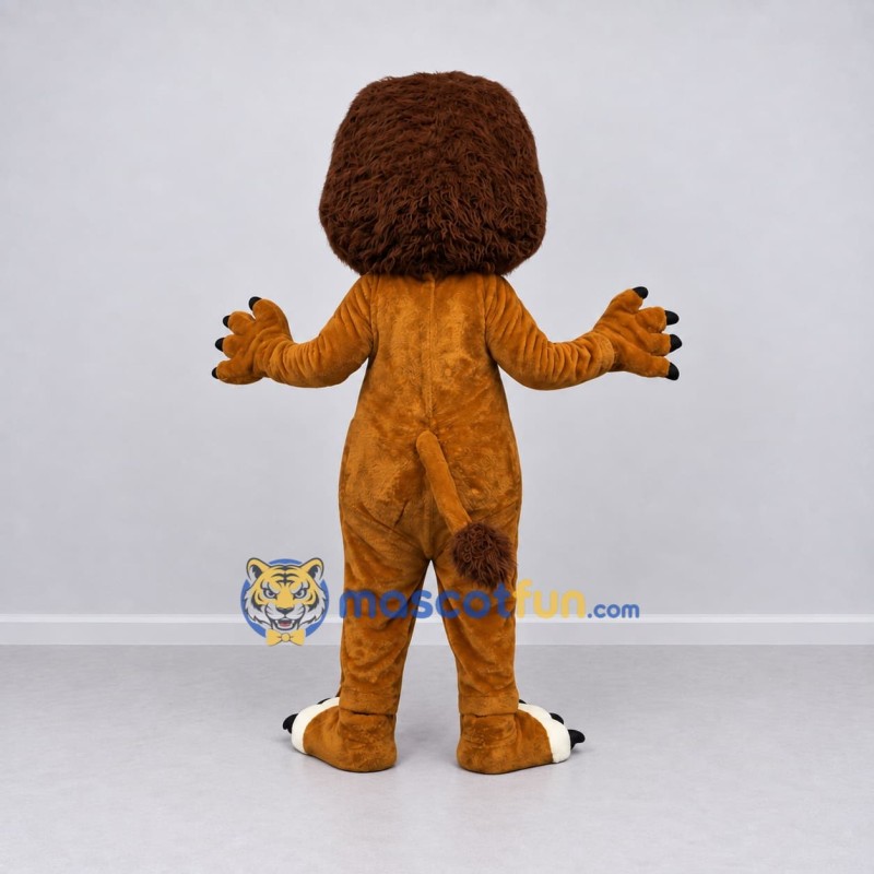 Custom Brown and Cream Lion Mascot Costume Adult Full Body Suit for School Events Custom Brown and Cream Lion Mascot Costume Adult Full Body Suit for School Events