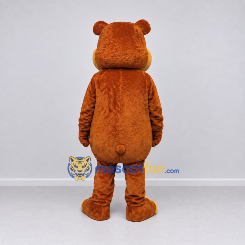 Custom Orange Brown and Yellow Bear Mascot Costume Adult Full Body Suit for Children's Events Custom Orange Brown and Yellow Bear Mascot Costume Adult Full Body Suit for Children's Events