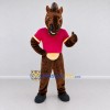 Custom Brown and Red Horse Mascot Costume Adult Full Body Suit for Sports Events Custom Brown and Red Horse Mascot Costume Adult Full Body Suit for Sports Events