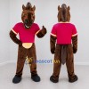 Custom Brown and Red Horse Mascot Costume Adult Full Body Suit for Sports Events Custom Brown and Red Horse Mascot Costume Adult Full Body Suit for Sports Events