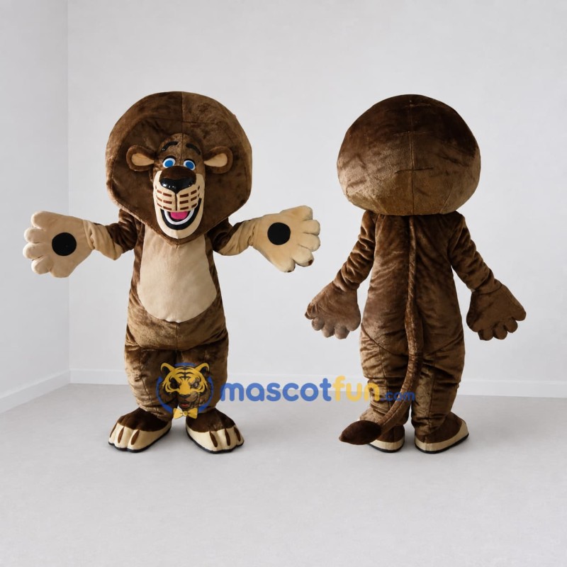 Custom Brown and Tan Lion Mascot Costume Adult Full Body Suit for Children's Events Custom Brown and Tan Lion Mascot Costume Adult Full Body Suit for Children's Events
