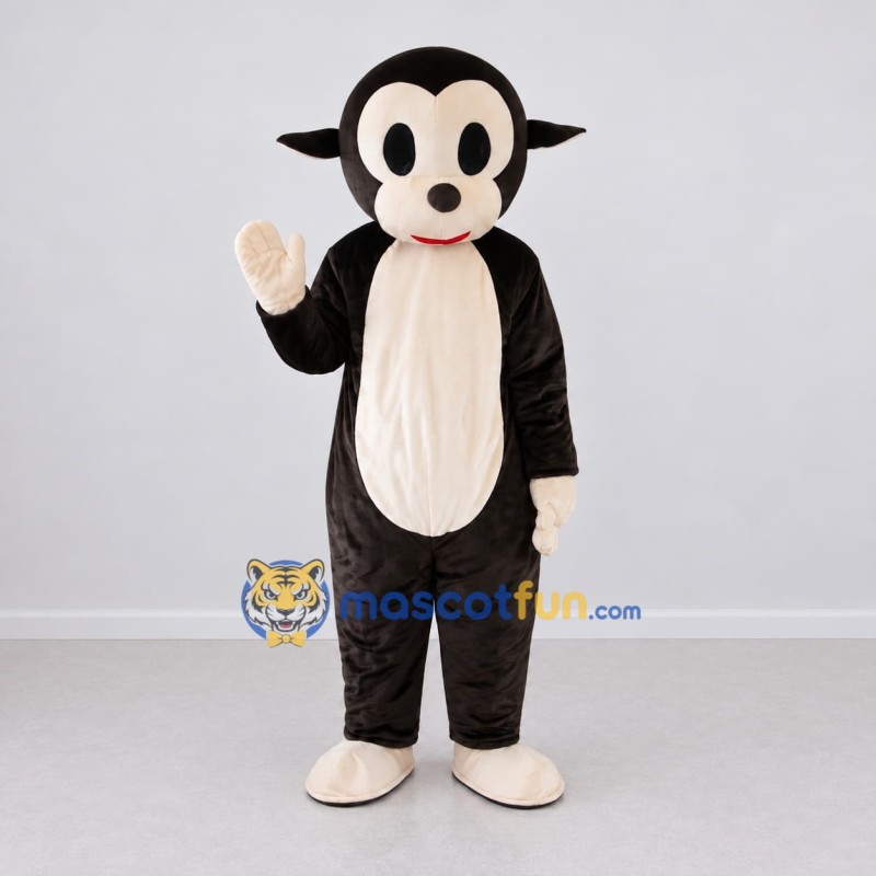 Custom Black and White Monkey Mascot Costume Adult Full Body Suit for Children's Events Custom Black and White Monkey Mascot Costume Adult Full Body Suit for Children's Events
