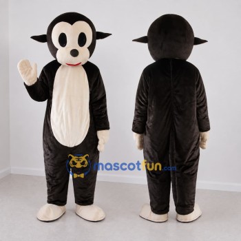 Custom Black and White Monkey Mascot Costume Adult Full Body Suit for Children's Events