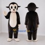 Custom Black and White Monkey Mascot Costume Adult Full Body Suit for Children's Events