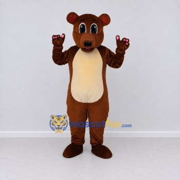 Custom Brown and Cream Bear Mascot Costume Adult Full Body Suit for Children's Events Custom Brown and Cream Bear Mascot Costume Adult Full Body Suit for Children's Events
