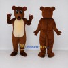 Custom Brown and Cream Bear Mascot Costume Adult Full Body Suit for Children's Events Custom Brown and Cream Bear Mascot Costume Adult Full Body Suit for Children's Events