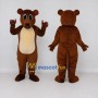 Custom Brown and Cream Bear Mascot Costume Adult Full Body Suit for Children's Events