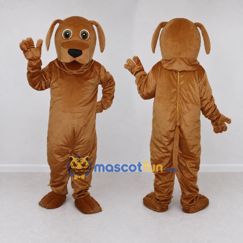 Custom Brown Dog Mascot Costume Adult Full Body Suit for Pet Events Custom Brown Dog Mascot Costume Adult Full Body Suit for Pet Events