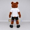 Custom Reddish Brown White and Black Bear Mascot Costume Adult Full Body Suit for Sports Events