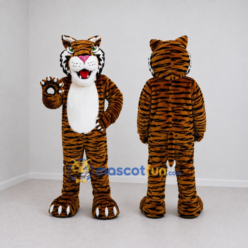 Custom Orange Black and White Tiger Mascot Costume Adult Full Body Suit for Wildlife Events Custom Orange Black and White Tiger Mascot Costume Adult Full Body Suit for Wildlife Events
