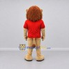 Custom Tan Brown and Red Lion Mascot Costume Adult Full Body Suit for School Events Custom Tan Brown and Red Lion Mascot Costume Adult Full Body Suit for School Events
