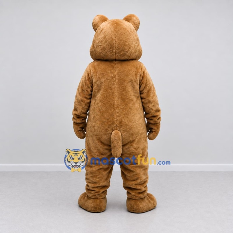 Custom Tan and White Bear Mascot Costume Adult Full Body Suit for Children's Events Custom Tan and White Bear Mascot Costume Adult Full Body Suit for Children's Events