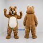 Custom Tan and White Bear Mascot Costume Adult Full Body Suit for Children's Events