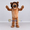 Custom Tan and Dark Brown Lion Mascot Costume Adult Full Body Suit for Children's Events