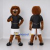 Custom Brown Black and White Lion Mascot Costume Adult Full Body Suit for Sports Events