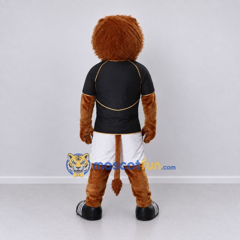 Custom Brown Black and White Lion Mascot Costume Adult Full Body Suit for Sports Events