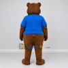 Custom Brown and Blue Bear Mascot Costume Adult Full Body Suit for School Events Custom Brown and Blue Bear Mascot Costume Adult Full Body Suit for School Events