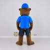 Custom Brown Blue and Black Bear Mascot Costume Adult Full Body Suit for Sports Events Custom Brown Blue and Black Bear Mascot Costume Adult Full Body Suit for Sports Events