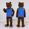 Custom Brown Blue and Green Bear Mascot Costume Adult Full Body Suit for Sports Events