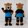 Custom Tan Black and Blue Rodent Mascot Costume Adult Full Body Suit for School Events Custom Tan Black and Blue Rodent Mascot Costume Adult Full Body Suit for School Events
