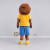 Custom Brown Yellow and Blue Lion Mascot Costume Adult Full Body Suit for Children's Events