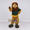 Custom Brown Green and Yellow Lion Mascot Costume Adult Full Body Suit for Sports Events