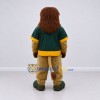 Custom Brown Green and Yellow Lion Mascot Costume Adult Full Body Suit for Sports Events