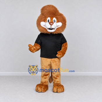 Custom Orange Brown and Black Lion Mascot Costume Adult Full Body Suit for School Events