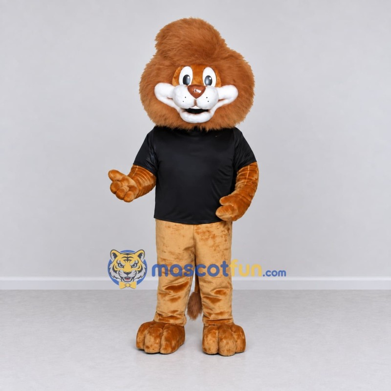 Custom Orange Brown and Black Lion Mascot Costume Adult Full Body Suit for School Events Custom Orange Brown and Black Lion Mascot Costume Adult Full Body Suit for School Events